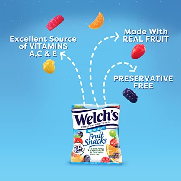 Welch's Mixed Fruit Snacks, 22.7g, Pack of 40