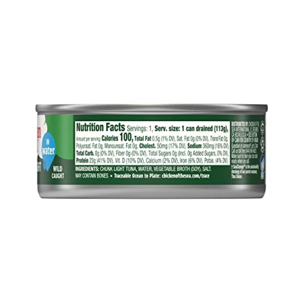 Chicken of the Sea Chunk Light Tuna in Water, 142g, 10-Pack