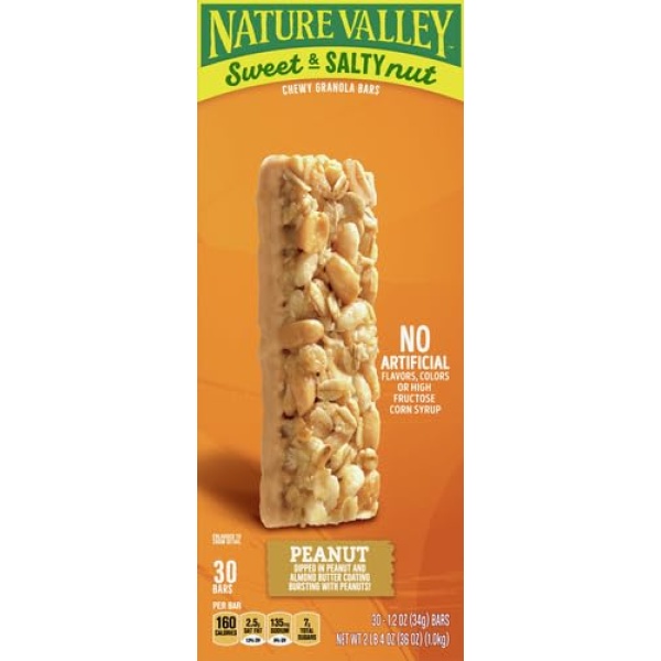 Nature Valley Sweet & Salty Peanut Bars, 30 Pack, 1.02 kg