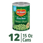 DEL MONTE Sweet Peas Canned Vegetables, 12 Pack, 425g