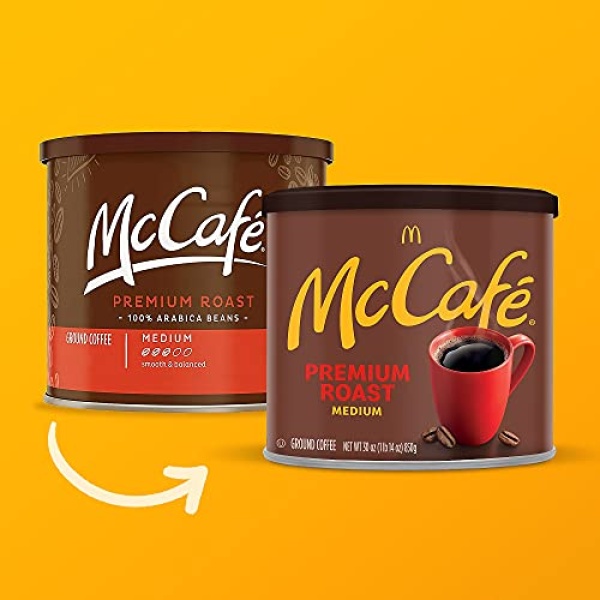 McCafe Premium Medium Roast Ground Coffee, 850g Canister