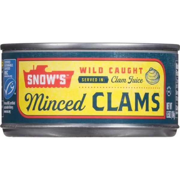 Snow's Wild Caught Minced Clams, 184g Can - Gluten Free