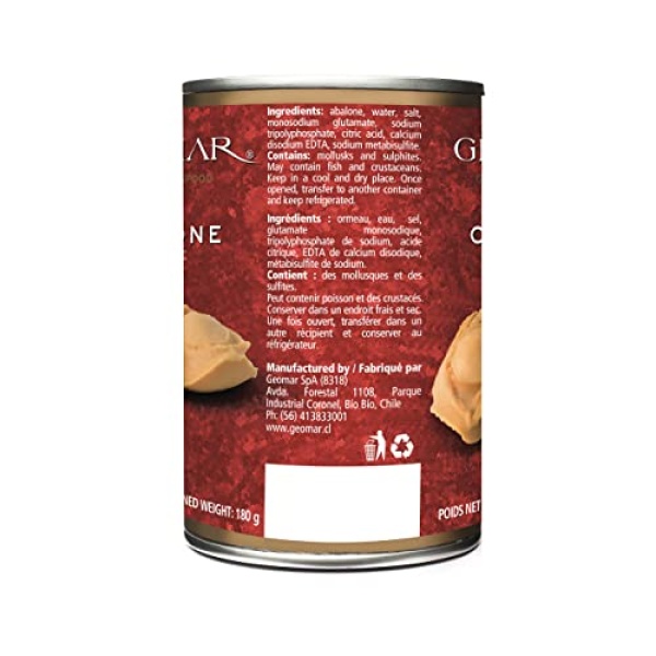 GEOMAR Golden Abalone in Brine - 6 Pieces (450g)