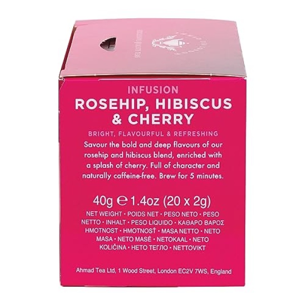 Ahmad Herbal Tea, Rosehip, Hibiscus & Cherry, 20 ct