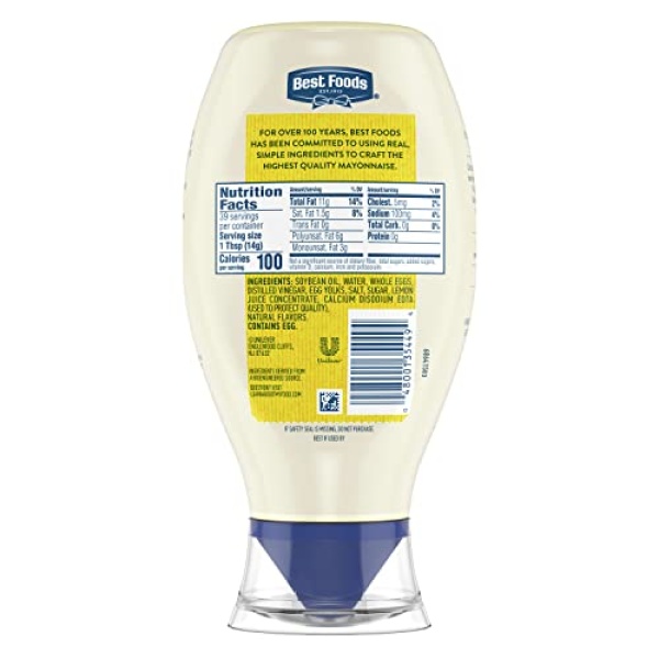 Best Foods Real Mayonnaise Squeeze Bottle 3 Ct 567g