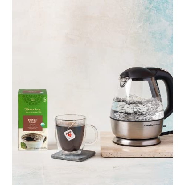 Teeccino French Roast Herbal Tea, 25 Bags, Caffeine-Free