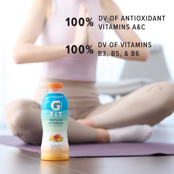 Gatorade Fit Electrolyte Drink, 4 Flavors, 500ml (12 Pack)