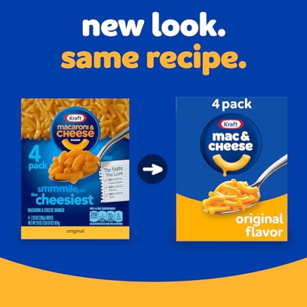 Kraft Original Mac & Cheese (4 Pack, 205g Boxes)