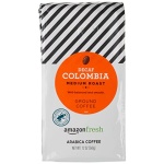 Amazon Fresh Decaf Colombia Ground Coffee, Medium Roast, 340g