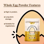 Orgnisulmte Whole Egg Powder, All Natural, 227g