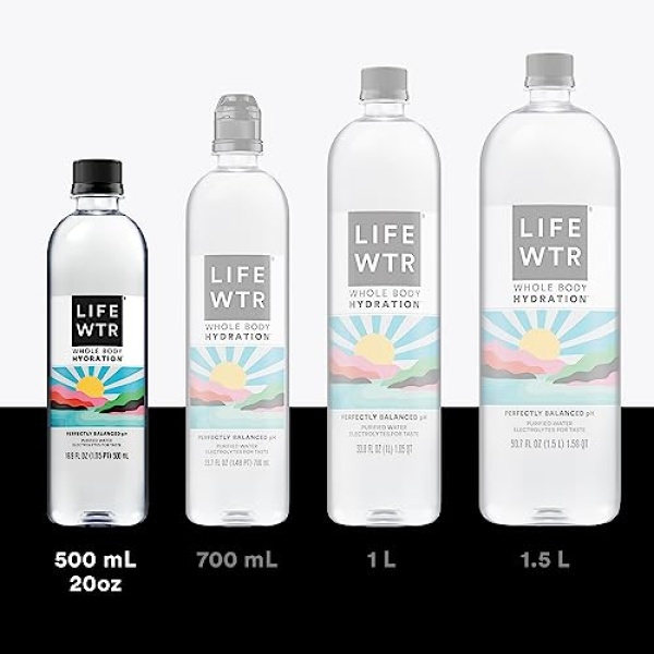 LIFEWTR Premium Water, 500ml Bottles, Pack of 12