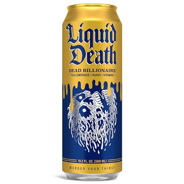 Liquid Death Dead Billionaire Iced Tea, 8-Pack (570ml)