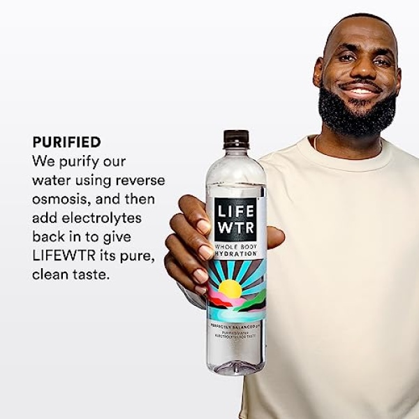 LIFEWTR Premium Water, 500ml Bottles, Pack of 12
