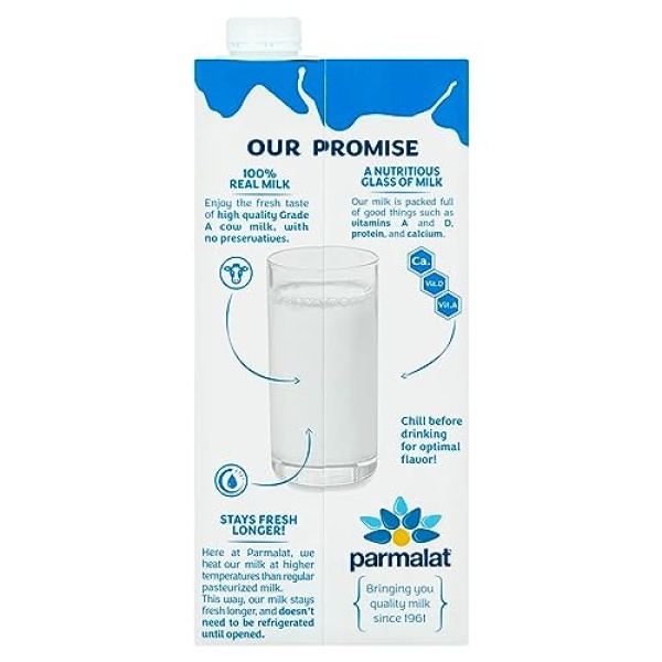 Parmalat Shelf Stable 2% Reduced Fat Milk 946ml (3 Pack)