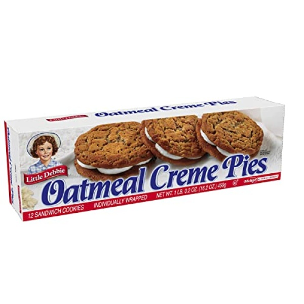 Little Debbie Oatmeal Crème Pies, 12 Cookies, 459g Box