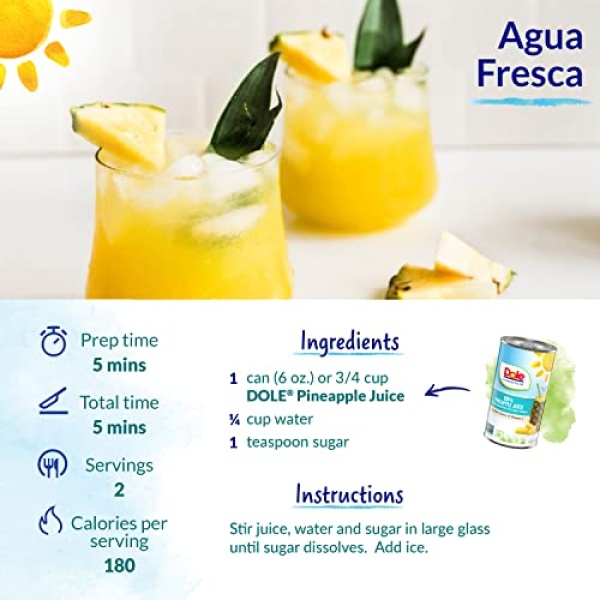 Dole 100% Pineapple Juice, 24 Cans (250 ml each)
