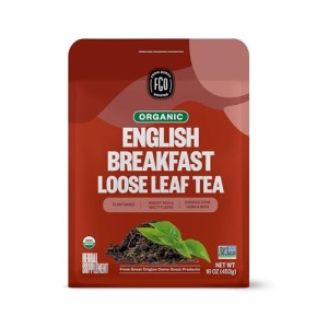 FGO Organic English Breakfast Loose Leaf Tea, 454g