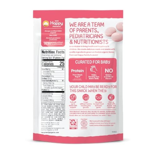 Happy Baby Greek Yogis, Strawberry & Banana, 28g