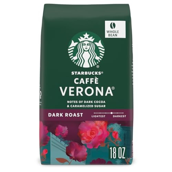 Starbucks Dark Roast Whole Bean Coffee, 510g Bag