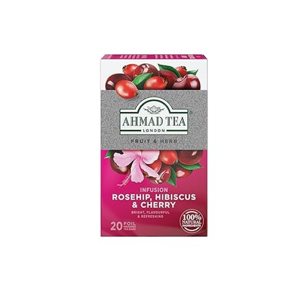 Ahmad Herbal Tea, Rosehip, Hibiscus & Cherry, 20 ct
