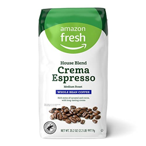 Amazon Fresh House Blend Crema Espresso, Whole Bean, 1 kg