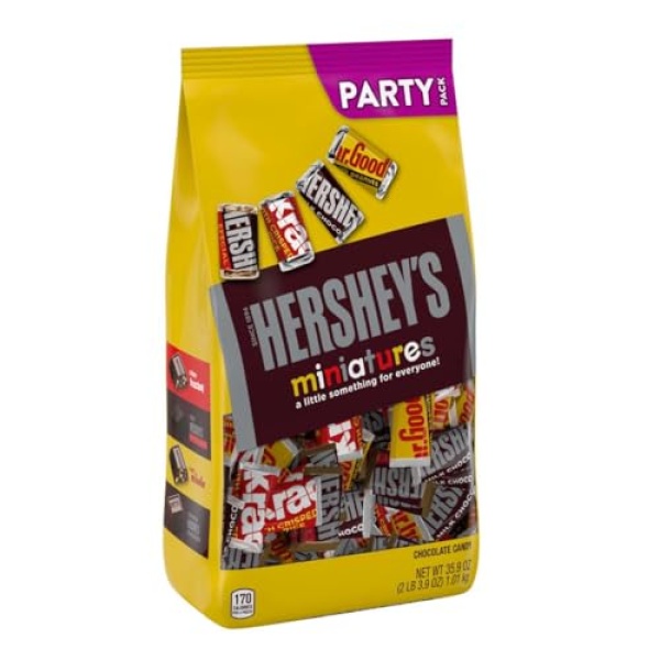 HERSHEY'S Miniatures Assorted Chocolate, 1.02 kg