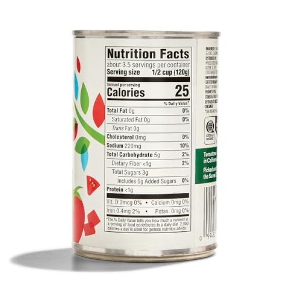 365 by Whole Foods Market, Organic Diced Tomatoes, 411g