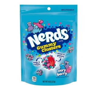 Nerds Gummy Clusters, Very Berry, 227g Resealable Bag