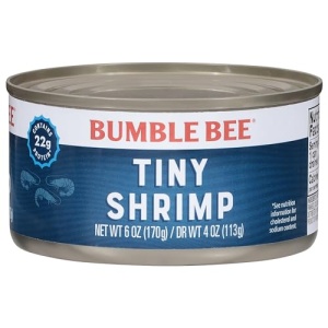 Bumble Bee Tiny Canned Shrimp, 170g - Wild Caught, Gluten Free