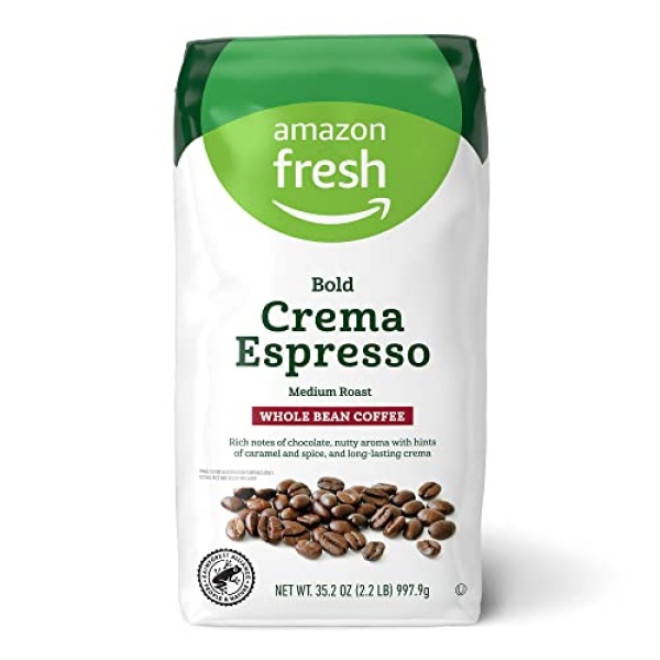 Amazon Fresh Bold Crema Espresso, Whole Bean, 1 kg
