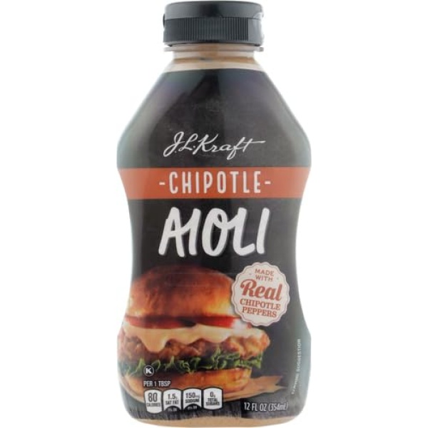 J.L. Kraft Chipotle Aioli with Peppers (355 ml)