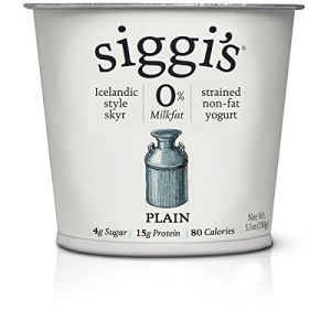 Siggis Strained Non-Fat Yogurt, Plain, 150g (Pack of 12)