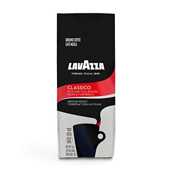 Lavazza Classico Medium Roast Ground Coffee, 340g Bag
