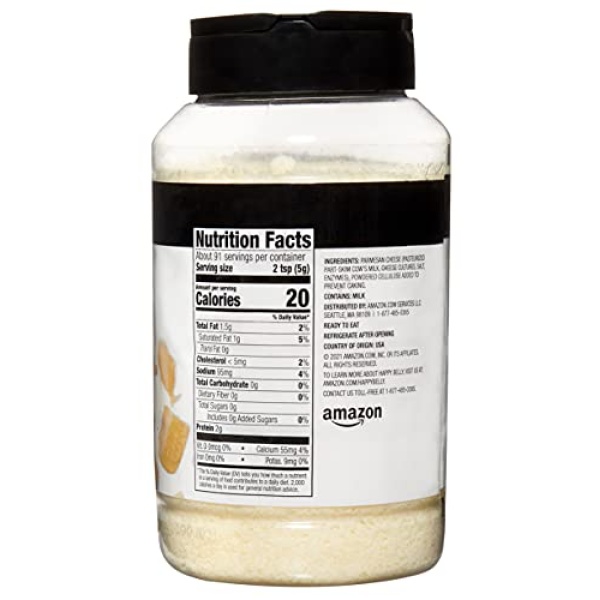 Happy Belly Grated Parmesan Cheese Shaker, 454g