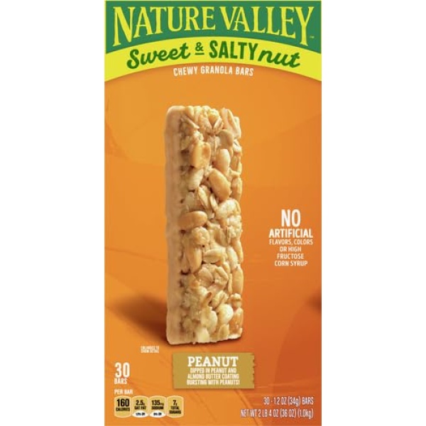Nature Valley Sweet & Salty Peanut Bars, 30 Pack, 1.02 kg