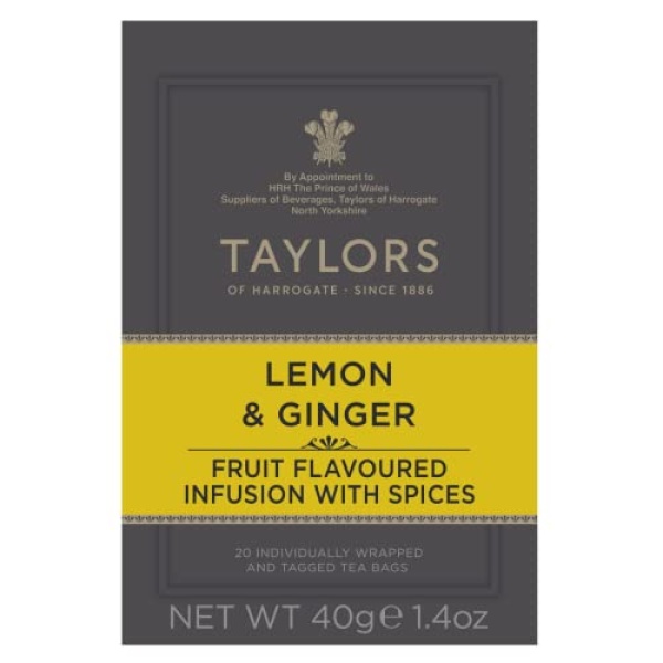 Taylors Lemon & Ginger Herbal Tea, 20 Bags