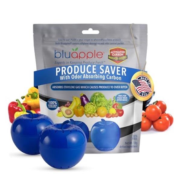 Bluapple Produce Saver with Activated Carbon - 2 Pack