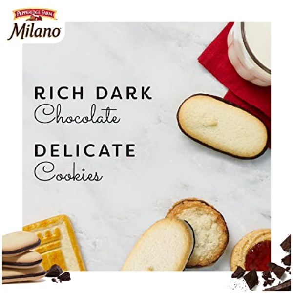 Milano Dark Chocolate Cookies, 10 Packs, 2 per Pack