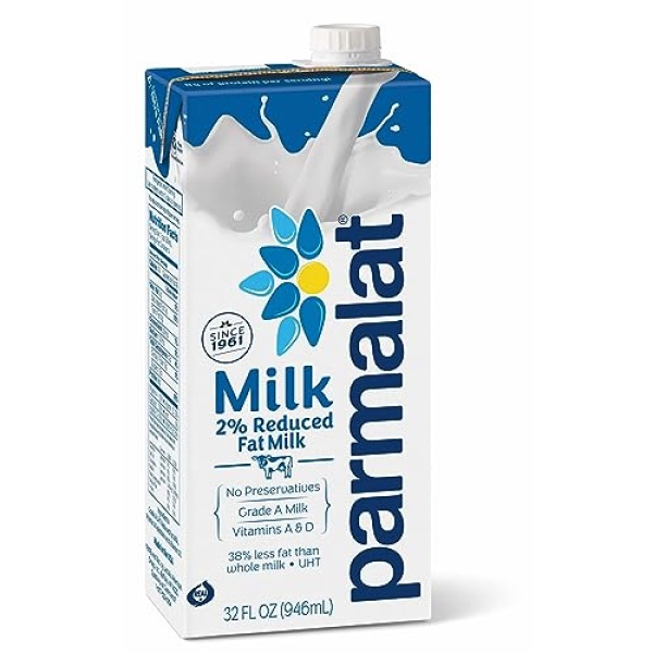 Parmalat Shelf Stable 2% Reduced Fat Milk 946ml (3 Pack)