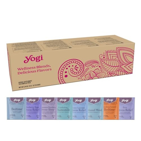 Yogi Tea Stress & Sleep Sampler - 32 Bags - Caffeine Free