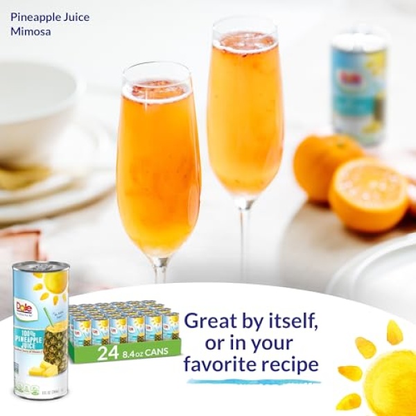 Dole 100% Pineapple Juice, 24 Cans (250 ml each)