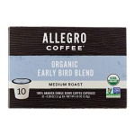 Allegro Organic Early Bird Coffee Pods, 10 Count, 108g