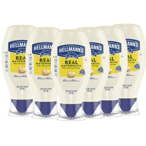Hellmann's Real Mayonnaise, 567g Squeeze Bottle, Pack of 6