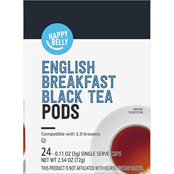 Happy Belly English Breakfast Tea Pods, 24 Count