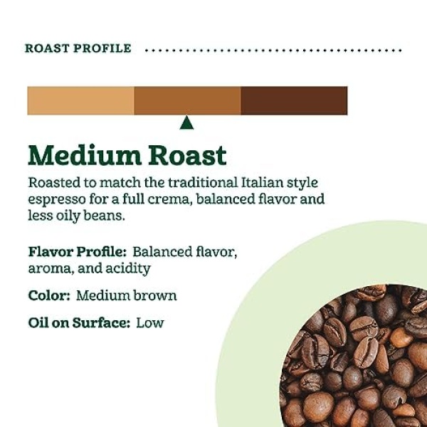 Amazon Fresh House Blend Crema Espresso, Whole Bean, 1 kg