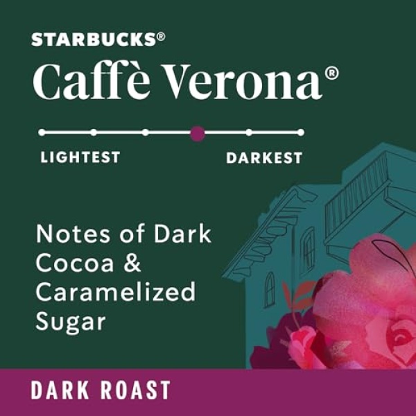 Starbucks Dark Roast Whole Bean Coffee, 510g Bag
