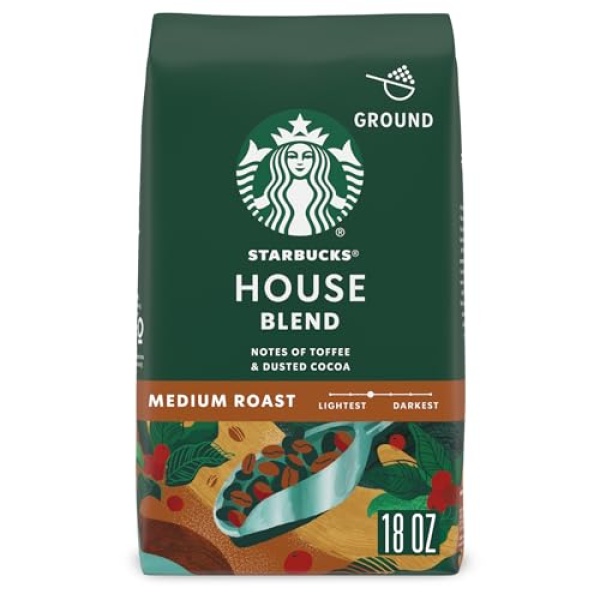 Starbucks Medium Roast House Blend Coffee, 510g Bag