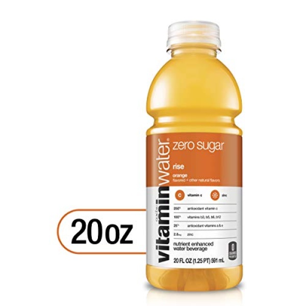 vitaminwater zero sugar rise, orange, 591 ml, 12 Pack