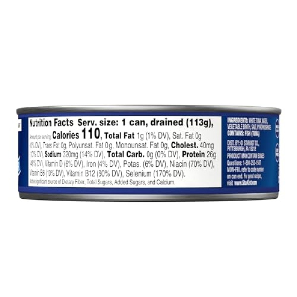 StarKist Solid White Albacore Tuna in Water, 142g, 4-Pack