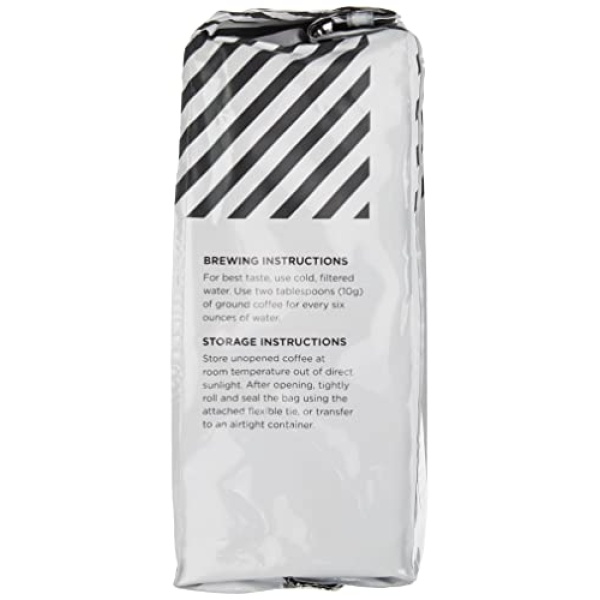 Amazon Fresh Decaf Colombia Ground Coffee, Medium Roast, 340g